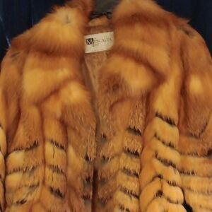 Womens Muscalus Red Fox Fur Jacket